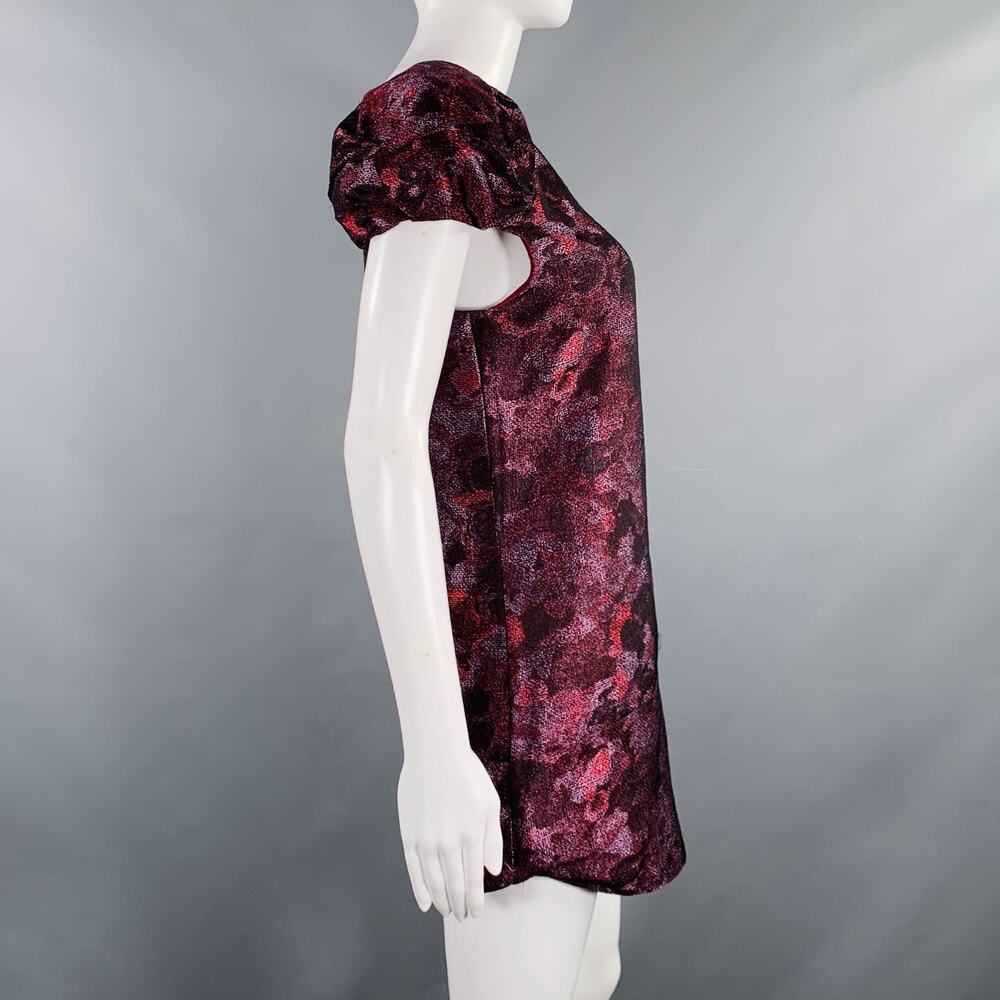 BURBERRY PRORSUM Size M Burgundy Purple Polyester Sheath Cocktail Dress - Picture 3 of 8